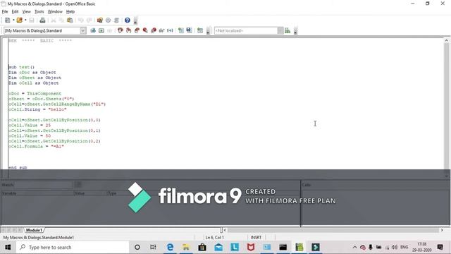VBA Macros with Apache Open Office - First look at Code смотреть онлайн