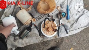 Замена топливного фильтра kia rio 4/x-line/x. распил старого