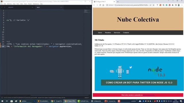 Curso JavaScript desde 0: BROWSER BOM (Objeto Navigator) - 84 смотреть онлайн