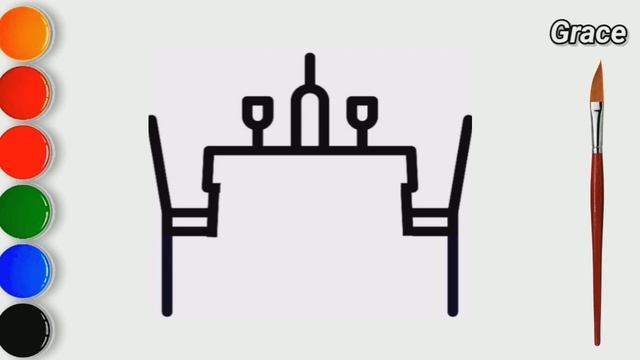 Cómo dibujar una mesa de comedor. смотреть онлайн