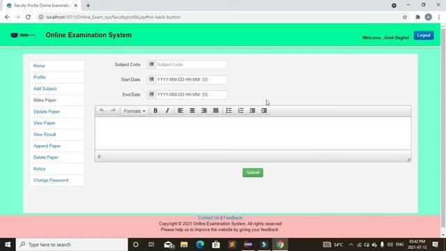 Online Examination system project in java using JSP, Servlet, MySQL | Amit Tutorial смотреть онлайн