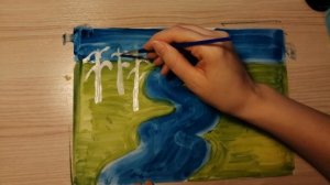 Занятие по рисованию в подготовительной группе. На тему: "Весенний пейзаж"