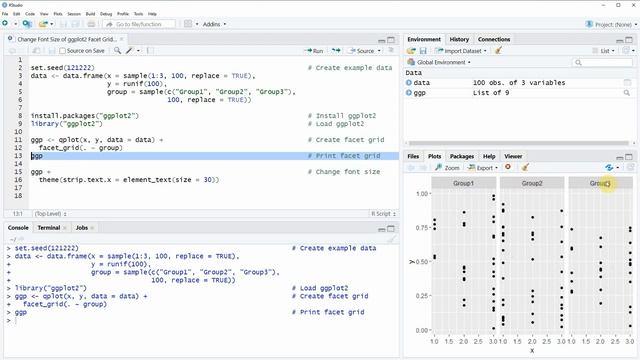 Change Font Size of ggplot2 Facet Grid Labels in R (Example) | Increase or Decrease Text Sizes смотреть онлайн