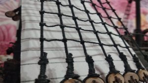 № 86 Сборка модели корабля черная жемчужина. Обвязка вант выбленками .