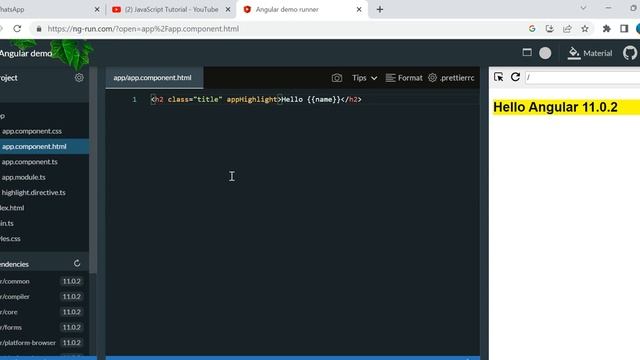 Angular Directive example in live Angular demo runner смотреть онлайн