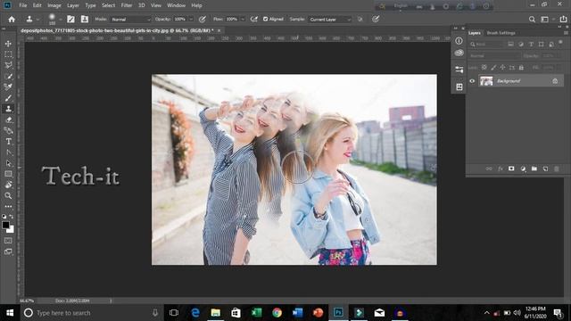 History Panel and History Brush Tools | Adobe Photoshop for Beginners Bangla |Tech-it смотреть онлайн
