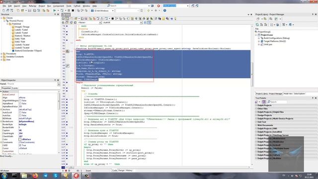 Delphi XE7 Авторизация vk без использования api (GET и POST запросы по https протоколу "SSL") смотреть онлайн