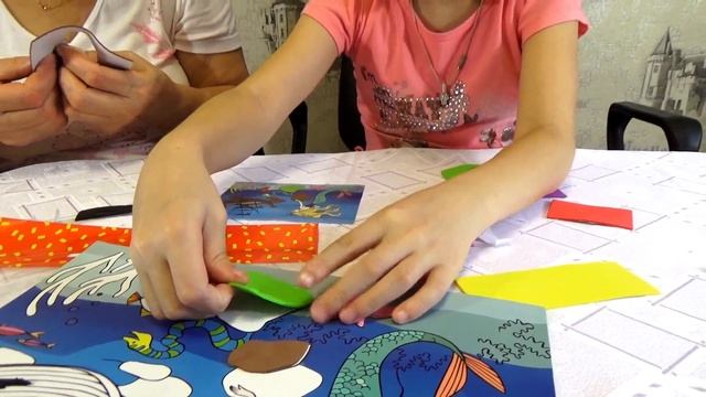 РУСАЛОЧКА Делаем аппликацию к сказке THE LITTLE MERMAID Make the application to the tale смотреть онлайн