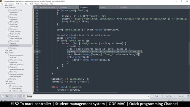 #152 to mark controller | Student management system in PHP | OOP MVC | Quick programming tutorial смотреть онлайн
