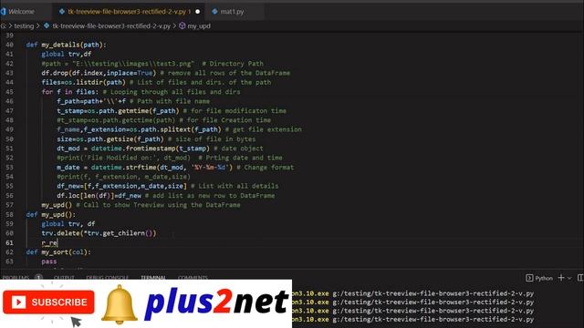 Displaying file details of user selected directory with sorting by using DataFrame Part II смотреть онлайн