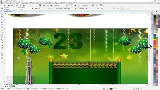 How to Make 23rd March Design in Coreldraw | cdr free download смотреть онлайн