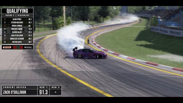 VDC 2022 Round 2 Riga Qualifying Run 2 94.7 - (950HP 2JZ Supra Pro Virtual Drift Car!) смотреть онлайн