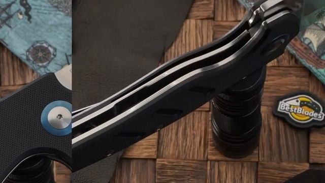 Брутальный складной нож Kizer Knives C01C XL сталь 154CM, черная G-10 смотреть онлайн
