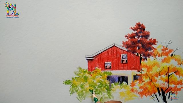 How To Draw A Sketch and Colored A Landscape For Beginners With COLOR PENCILS смотреть онлайн