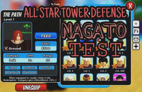 ТЕСТ НАГАТО В ALL STAR TOWER DEFENSE|ASTD