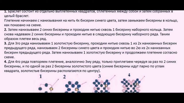 Бисероплетение Браслет Claudia из бисера и бусин смотреть онлайн