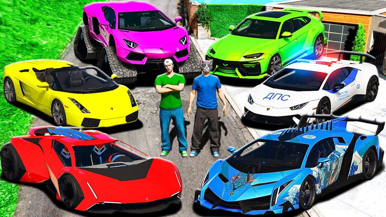 УГНАЛ ВСЕ СЕКРЕТНЫЕ ЛАМБОРГИНИ МАШИНЫ ДЛЯ РАЙЛЮХИ! ДПС, ЧИТЕРСКАЯ, НА ГУСЕНИЦАХ ГТА 5 МОДЫ МУРКА смотреть онлайн