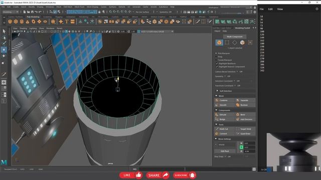 Sci-Fi Satellite in Autodesk Maya 2023 смотреть онлайн
