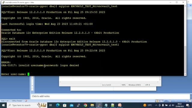 Oracle RDBMS 12.2 ORA_LOGON_FAILURES disable auditing смотреть онлайн