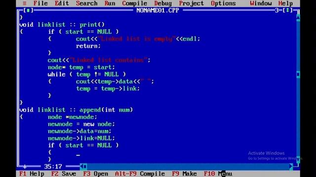 C++ Program to Append the Nodes in the Linked List. смотреть онлайн