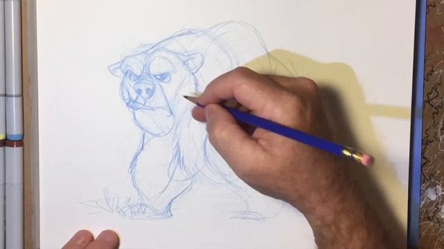 Time lapse bear sketch with copic markers смотреть онлайн