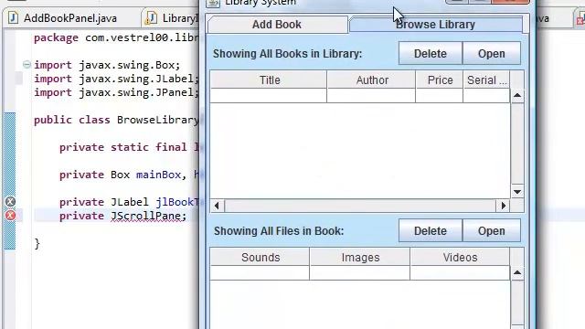 Java: Extended Simple Library System With GUI (Part 9) смотреть онлайн