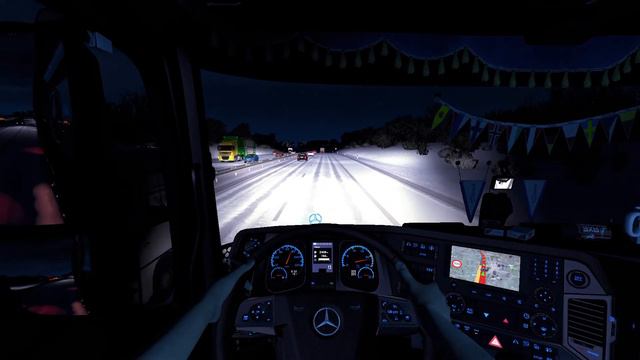 работаем на Mercedes ночью и утром в euro truck simulator 2 смотреть онлайн