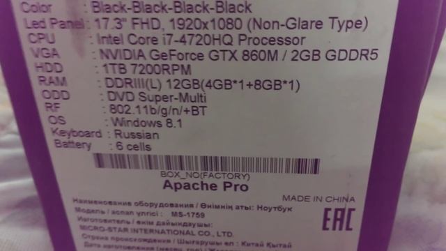 Unpacking MSI GE70 APACHE PRO [RUS] смотреть онлайн
