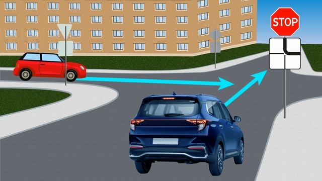 ?Кто первым проедет через данный перекрёсток ? смотреть онлайн