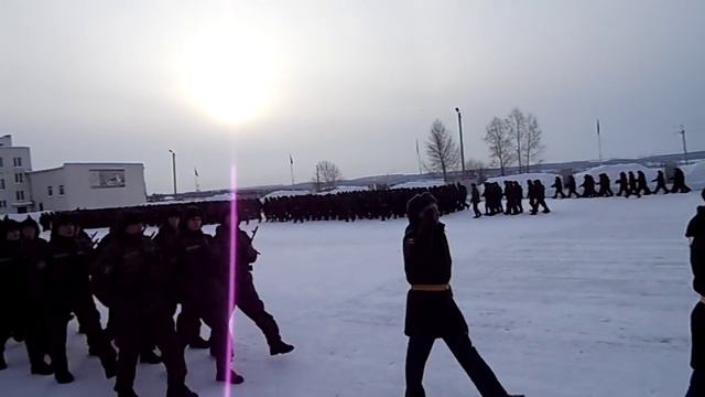 Парад после присяги, полк 140. Елань, 17.01.2016 смотреть онлайн