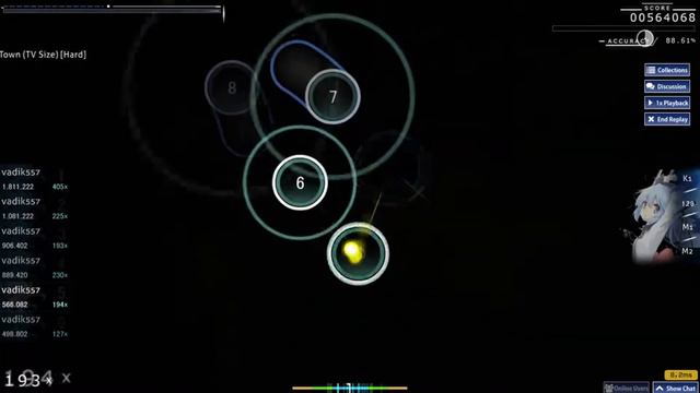 osu! Kondo Akihisa - Black Night Town (TV Size) смотреть онлайн