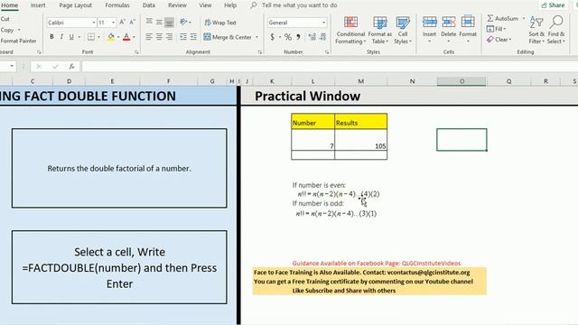 How to Calculate Factorial Double Function - Become Excel Expert - TheQLGConsultants смотреть онлайн