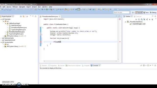 w.a.p to check the input number is prime or not in java? смотреть онлайн