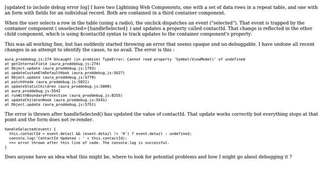 Salesforce: Uncaught (in promise) TypeError: Cannot read property 'Symbol(ViewModel)' of undefined смотреть онлайн