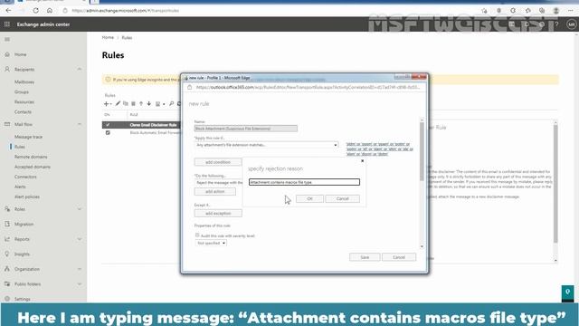 42. Create Email Rules to Prevent Ransomware using File Extension | Exchange Online смотреть онлайн