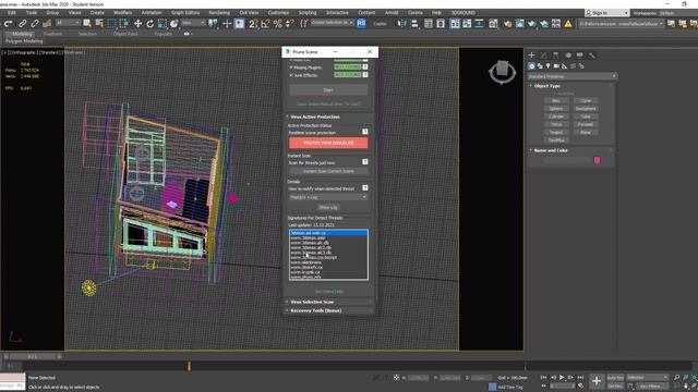 Как очистить сцену от вирусов и ошибок с помощью Prune Scene | Уроки 3ds Max смотреть онлайн