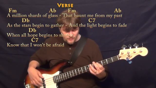 Writing's On The Wall (Sam Smith) Bass Guitar Cover Lesson in Fm with Chords/Lyrics смотреть онлайн