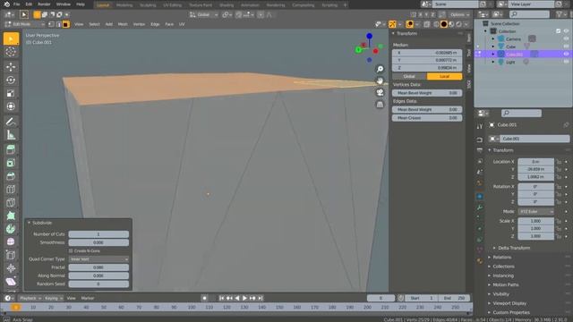 The subdivision face context menu problem in blender 2.91 l Blender смотреть онлайн