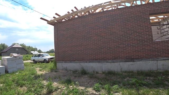 Строительство дома из газоблока семье из Якутии в поселке Родники. Их проект. Краснодарский край. смотреть онлайн