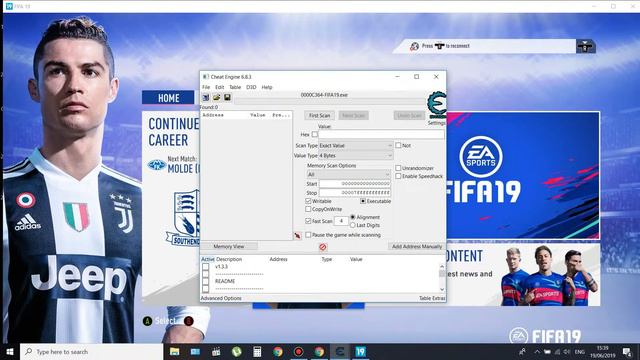 FIFA 19 Career Mode Hack | Fifa Cheat Table смотреть онлайн