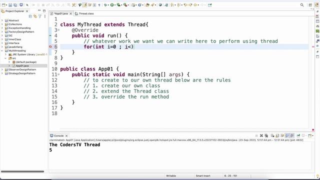 How to create thread in Java | Creating Thread by Extending Thread class | Multithreading in Java смотреть онлайн
