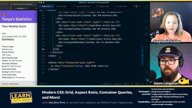 Modern CSS: Grid, Aspect Ratio, Container Queries, and More! (with Stephanie Eckles) — Learn With смотреть онлайн