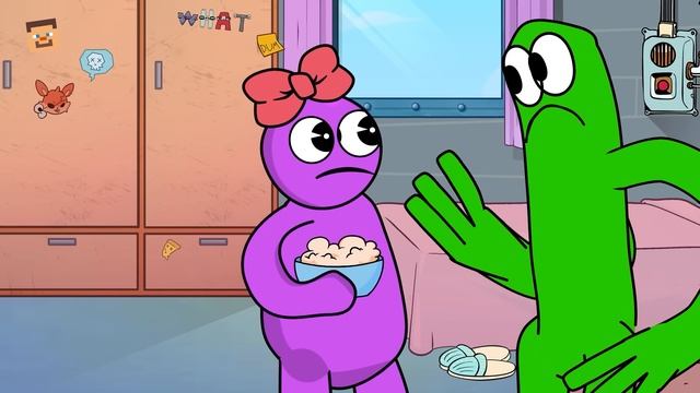 PINK has a BABY?! Rainbow Friends Roblox Love Story - Cartoon Animation смотреть онлайн