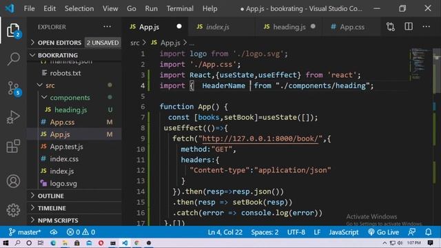 Components in react // React components tutorial - Dajngo and react смотреть онлайн