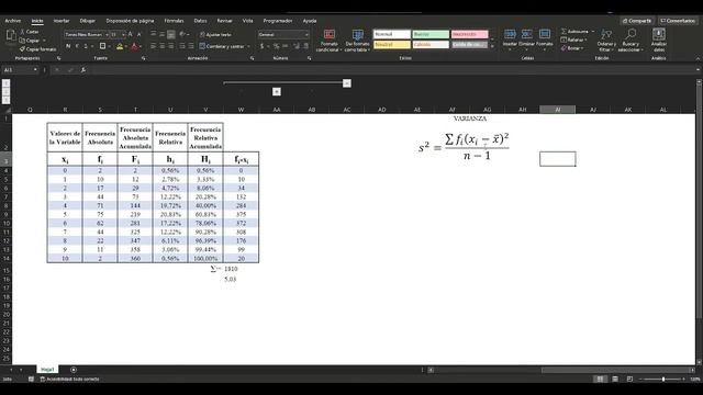 Cálculo "manual" de la varianza y la desviación estándar usando Excel смотреть онлайн