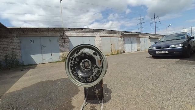 Эксперимент ржавого диска в электролите/ Rusty Disk Experiment In Electrolyte.