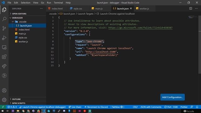 Debug do JavaScript usando o VSCode смотреть онлайн