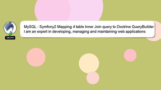 MySQL : Symfony2 Mapping 4 table Inner Join query to Doctrine QueryBuilder смотреть онлайн