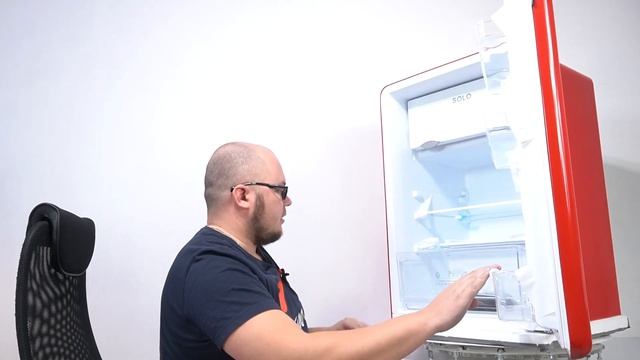 Идеальный для дачи! Компактный холодильник в ретро стиле DEXP RF-SD110RMA/R смотреть онлайн